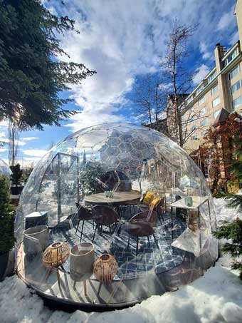 Whistler outdoor dining bubble