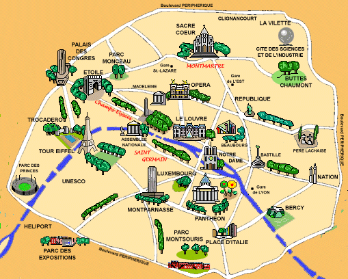 Paris Overview Map
