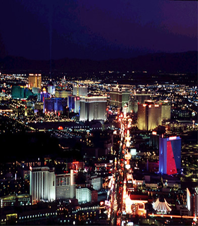 The Strip at night