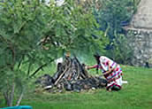 Temezcal sweat lodge fire