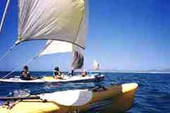 Kayak sailing