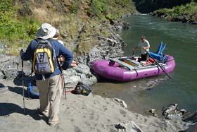 Raft ferry on the Rogue River