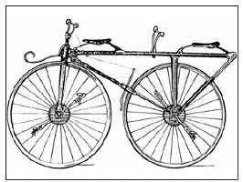 1870 Michaux tandem is believed to have been the first pedal-driven tandem bicycle