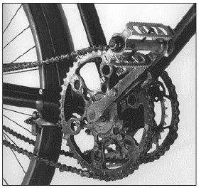 1910 touring bike with “bichain” (double chain) gearing