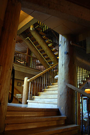 Oregon Caves Chateau interior staircase