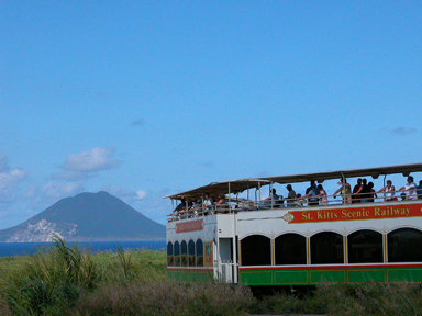 St. Kitts train view of Nevis