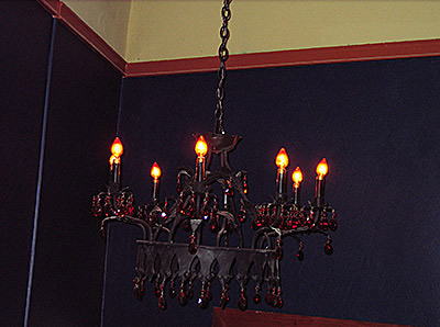 Portland Crystal Hotel guest room chandelier
