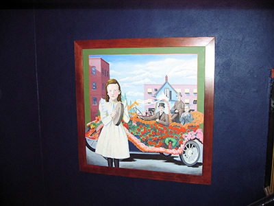 Portland Crystal Hotel hallway car painting