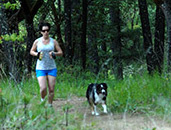 Runner with dog