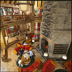 Timberline Lodge fireplace