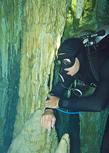 Riviera Maya cavern diver