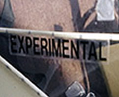 Experimental aircraft sign