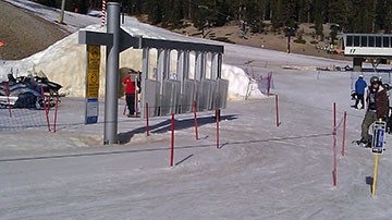 Checkin gates at ski lift