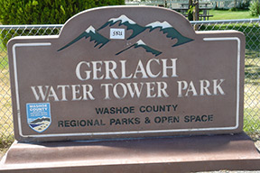 Gerlach water tower sign