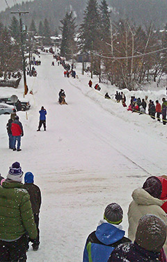 Rossland BC Winter Carnival Bobsled Racing