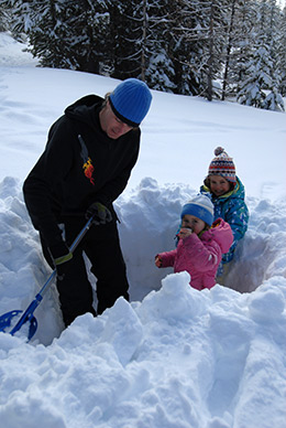 Rossland BC snow play