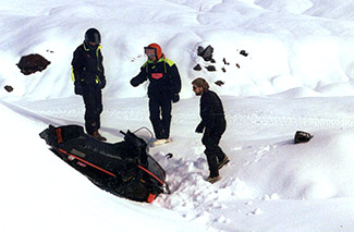 Snowmobiling on Mt. St. Helens