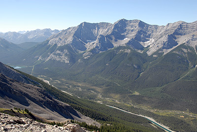 Alberta, Canmore and the Bow Valley from atop Ha Ling