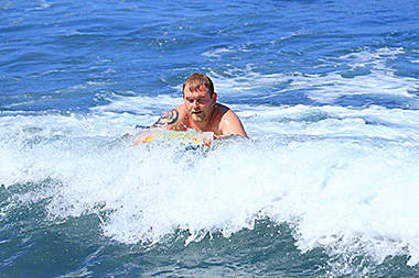 Hawaii Big Island body surfer