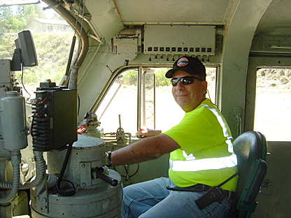 Engineer at the Western Pacific Railroad Museum
