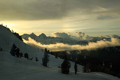 Mammoth tranquil sky