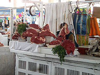 Meat market, Cusco style