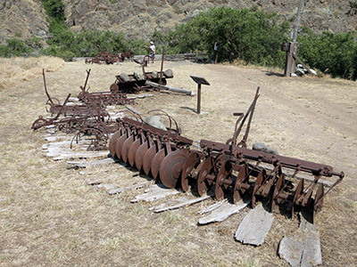 Hells Canyon Snake River old-time farm equipment