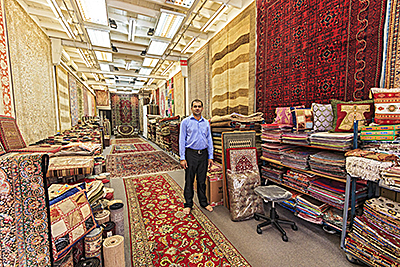 Little India district rug shop in singapore