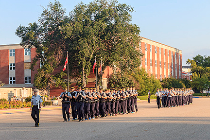 RCMP Boot Camp cadets marching double time