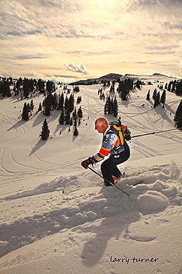 Dave Sartwell skiing