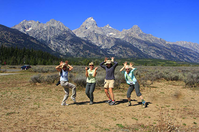 Jackson Hole group photobomb