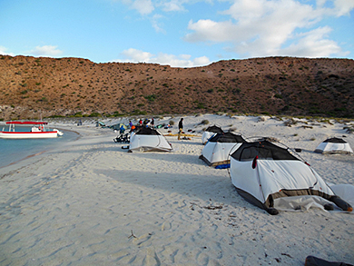 Espirito Santo Island beach camping