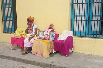 Cuban women on the street