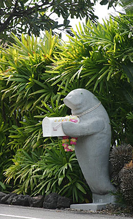 Manatee sculpture