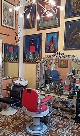 Barbershop interior art