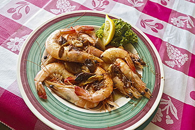 Florida Panhandle steamed shrimp plate