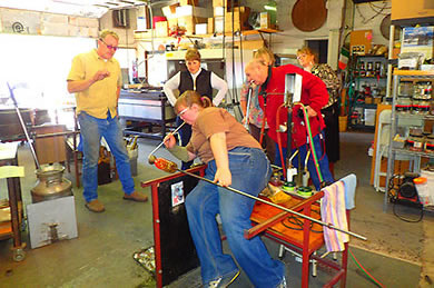 Glass blowing demonstration