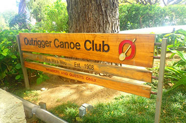 Outrigger Canoe Club sign