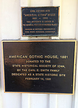 American Gothic house plaques