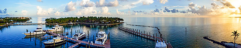 Florida Keys panorama of Faro Blanco Resort