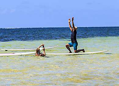 Stand up paddleboard yoga, Florida Keys