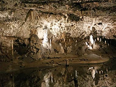 Czech Republic punkva caves reflections