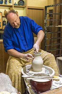 Pottery making demo at Silver Dollar City
