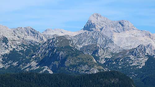 Slovenia Mount Triglav seen from Mount Vogel