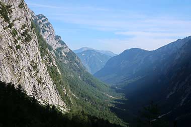 Slovenia Mount Triglav climb valley view