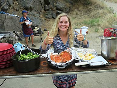 Hells Canyon salmon dinner