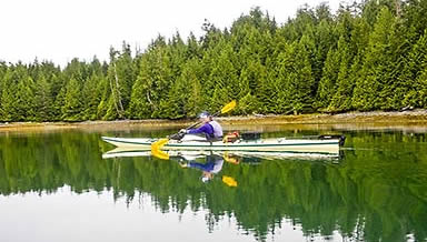Kayaking off Vancouver Island