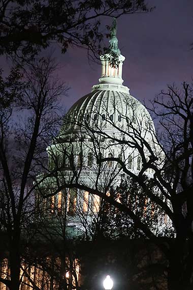 The Capitol at night