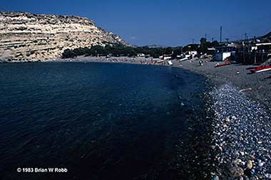 Crete, Matala bay beach