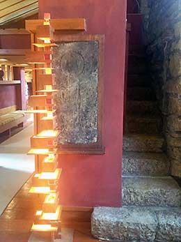 Taliesin lights and staircase